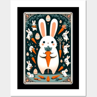 Carrot Tarot Easter Bunny Magic for Spring Celebration Posters and Art